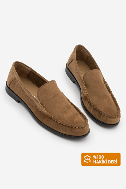 Marjin Γυναικεία παπούτσια από γνήσιο δέρμα με ραφές Loafer Casual Elsan Came...