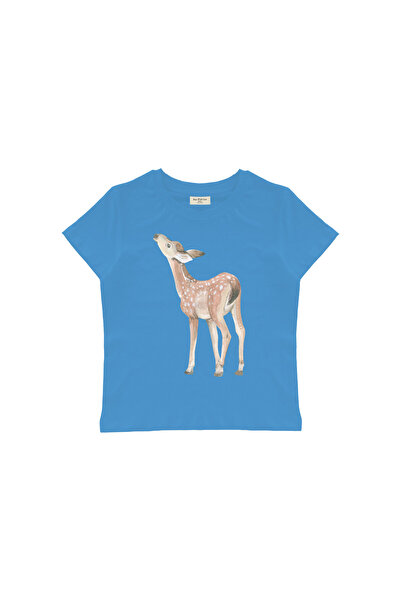 lethestudios Blushed Fawn Printed Baby Tee Crop Top