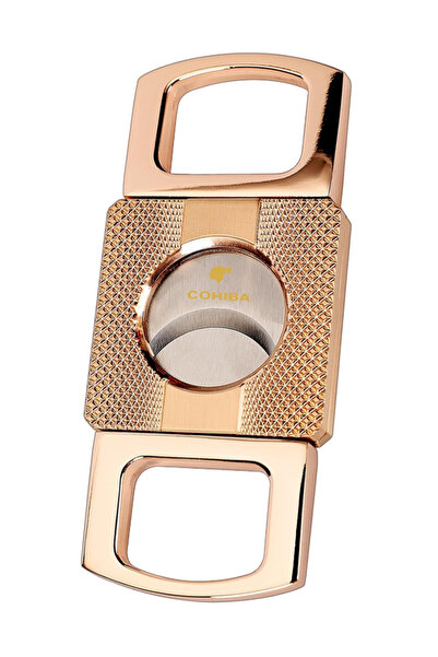 COHİBA Rose Gold Desenli Metal Puro Makası Kesici