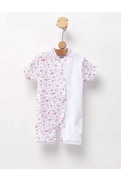 MiniKids Half, Birds and Bear MS λευκό-πολύχρωμη ολόσωμη φόρμα