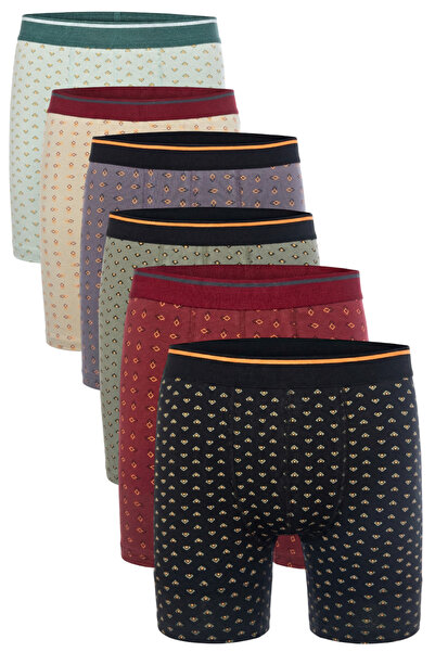 TOLIN Σετ 6 τεμαχίων ανδρικό βαμβακερό Lycra ελαστικό μακρύ μποξεράκι 4197