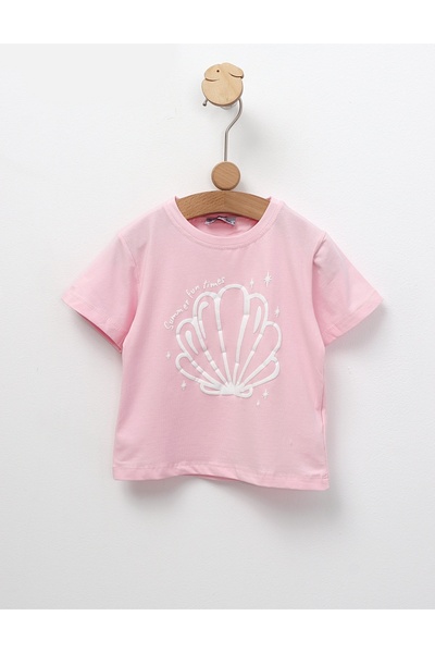 MiniKids Tricou Summer Fun Times, roz-deschis