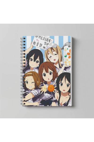 nihonwosekai Caiet spiralat K ON Anime, format A4, 60 de foi K ON! !