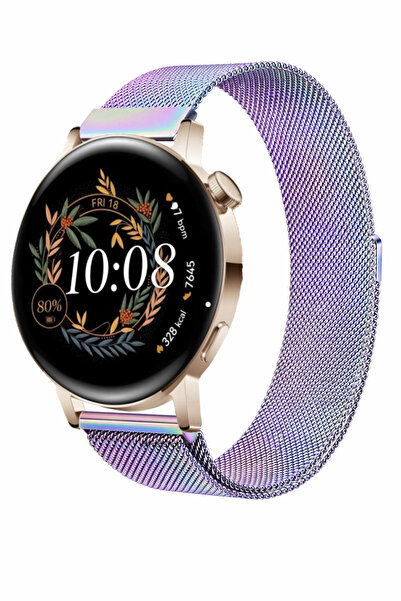 MMP SHOP Huawei Watch GT3 42mm / GT2 42mm Uyumlu 20MM Metal Örgü Hasır Manyet...