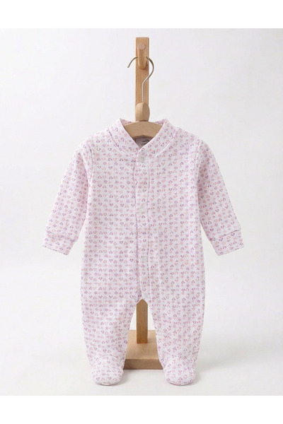 MiniKids Βρεφικό φορμάκι Ρουμανίας με ροζ σχέδια