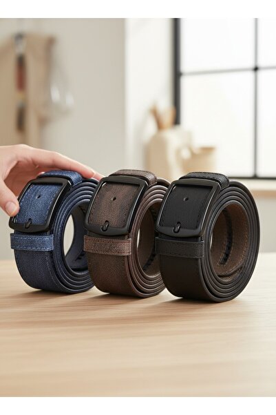 Deribond Ανδρική ζώνη (3 τεμάχια) Κατάλληλη για τζιν και παντελόνι καμβά