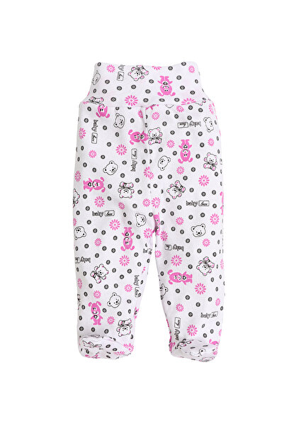 MiniKids Μωρό Αρκουδάκι λευκό-ροζ παντελονάκι-μποτάκι