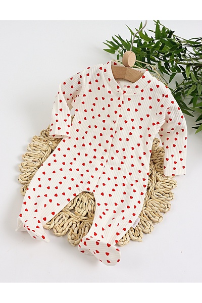 MiniKids Ολόσωμη φόρμα με μποτάκια Hearts Ana λευκό μοντέλο