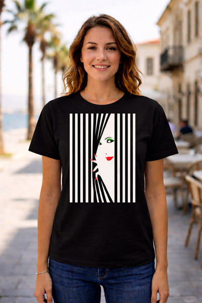 VODEXA Tricou oversize unisex cu imprimeu INTERCURTAIN, 100% bumbac, croială ...