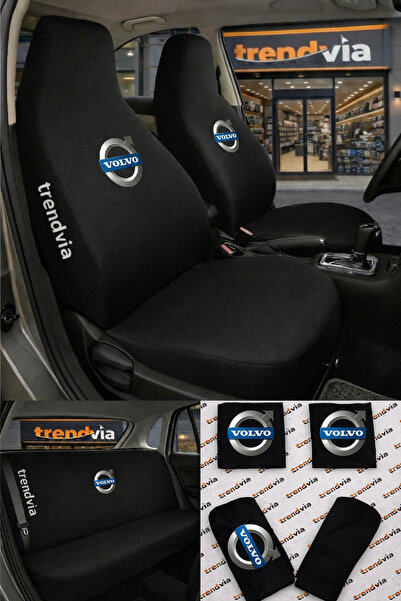 trivexa Volvo Logolu Oto Koltuk Kılıfı Ön Arka Set – Penye Likralı Universal ...