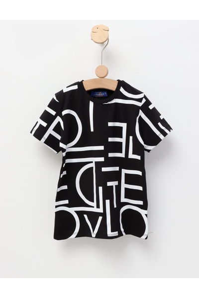 MiniKids Γράμματα για T-shirt premium, μαύρο μοντέλο