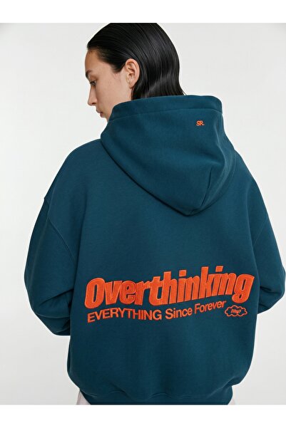 NİCE oversized με κουκούλα γραφικό με τύπωμα φούτερ