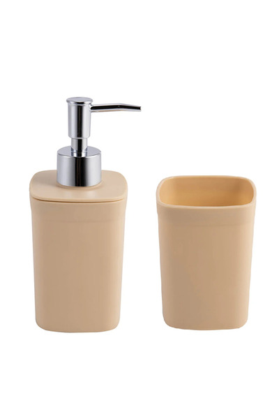 MK YAPI Δοχείο υγρού σαπουνιού και θήκη οδοντόβουρτσας Perin