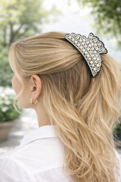 Modex Double-Sided Shiny Stone Detailed Design Latch Buckle (10cm)