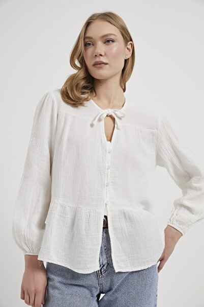 Arma Life ARMALIFE 0437 ΓΥΝΑΙΚΕΙΑ ΜΠΛΟΥΖΑ ΜΟΥΣΛΙΝΑ ΜΕ ΛΕΠΤΟΜΕΡΕΙΑ ΔΕΣΙΜΑΤΟΣ, ...