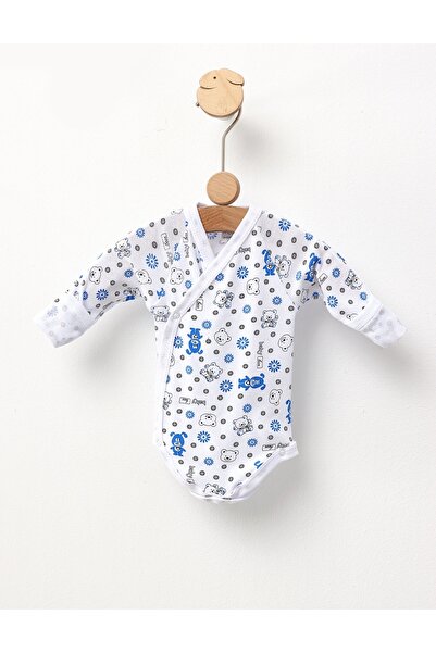 MiniKids Βρεφικό κορμάκι με στάμπα αρκουδάκι, μέγεθος ML, μπλε, Ρουμανία