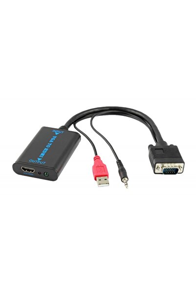 Generic كابل محول فيديو BOXNUBE Premium من VGA + الصوت إلى HDMI
