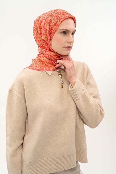 Silk Home Eșarfă Tencel Monare cu model Saray Bahar Yavruağzı 90X90