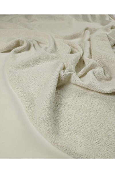 Kumaş Parça Πλεκτό ύφασμα σε χρώμα εκρού κρεμ 160x170εκ.