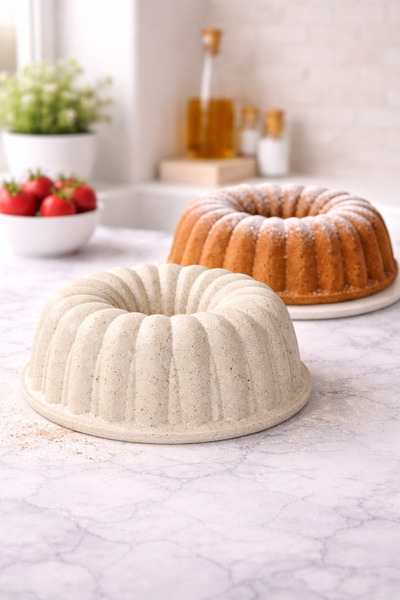 LAVONNI Purebake Sliced Granite Cake Pan – Non-Stick Cast Iron Cake Pan