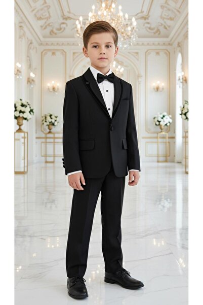 Esterella Velvet Collar with Chain Groom's Suit Boy's Suit