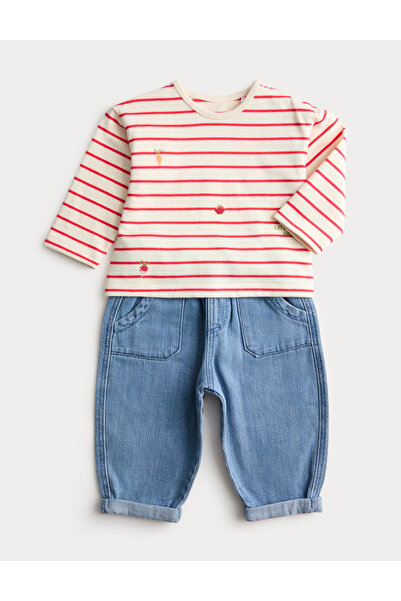 Marks & Spencer Çizgili Bebek Takım
