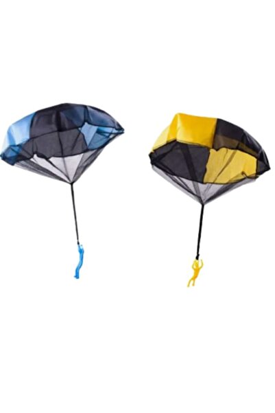 algoshop Set de 2 soldați de jucărie cu parașută, figurine parașutisti