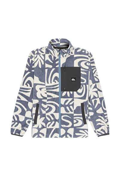 Quiksilver ICE FIELDS K ZIP FLEECE ΚΙΤΡΙΝΟ ΜΠΛΕ Καρό Ερήμου 16Y