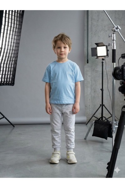 Motebarn Wear Σετ μπλουζάκι και φόρμα για αγόρια Basic Crew Neck και Jogger