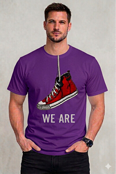 VODEXA Tricou oversize unisex WE ARE imprimat, 100% bumbac, croială confortabilă