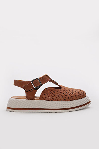 FAST STEP Дамски чехли на платформа от естествена кожа 411ZA1108