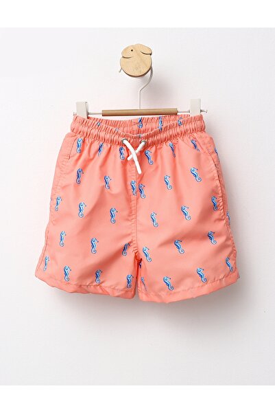 MiniKids Ποδιά μπάνιου με σχέδιο κοραλλένιου ιππόκαμπου