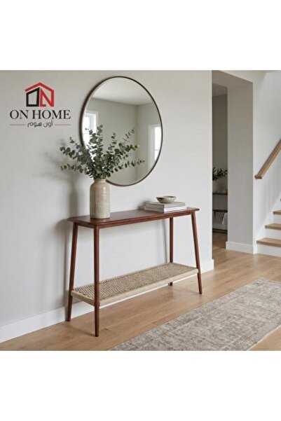 on home Wooden Serving Cart - Coffee - 120X40X75 cm