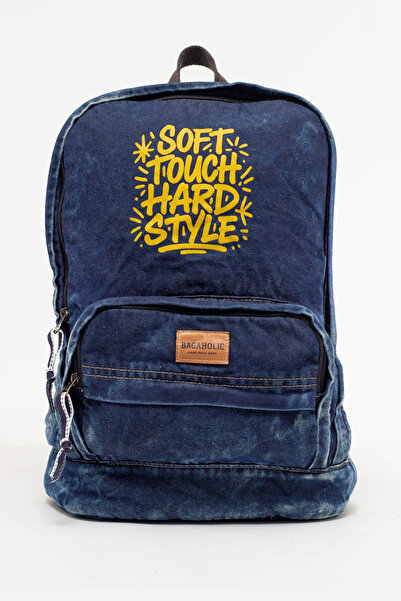 KAFF Με φερμουάρ μπροστά Με τσέπες Design Unisex Vintage Τζιν Σακίδιο πλάτης ...