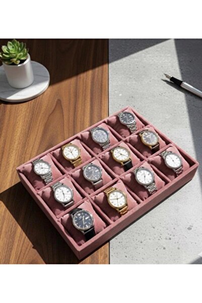 zyc Ξύλινη βάση για ρολόγια και κοσμήματα με 12 θήκες από ύφασμα Baby Face - ...