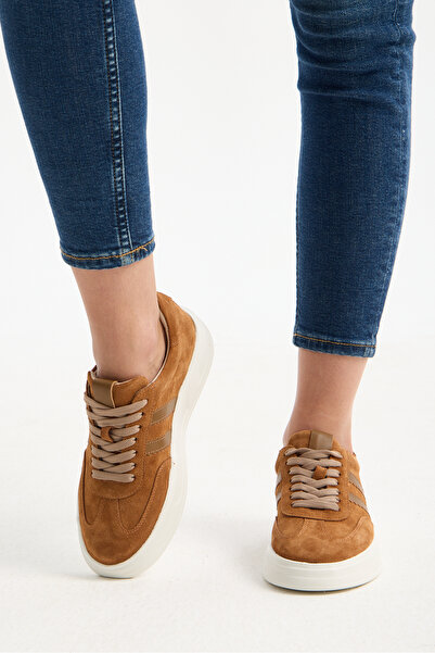 TREND Women's Daily Genuine Leather Sneakers Non-Slip Underlay Stretchy Comfo...