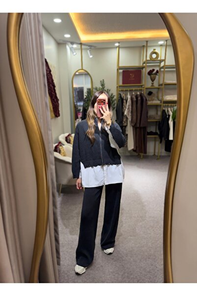RAVİ Shirt Detailed Knitwear Set
