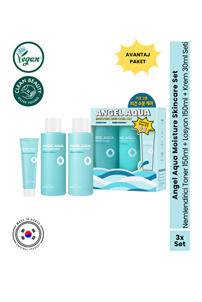 Passion&Beyond Angel Aqua Moisture Skincare Set Nemlendirici Toner Losyon Kre...