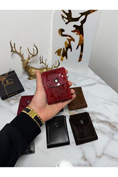 SANAT 100% Genuine Crazy Leather Hand-Sewn Minimalist Wallet - Vintage with S...