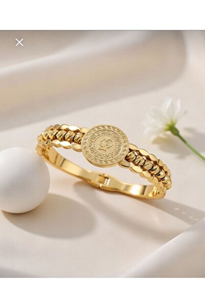 Archhazel Jewelery Çelik Kelepçe Bileklik Kararmaz Dorikalı Çeyrekli Figürlü