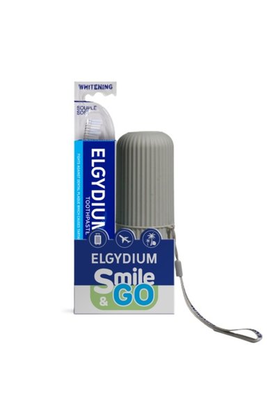 Elgydium Set: Pastă de dinți anti-placă, 75 ml + Periuță de dinți pentru albire