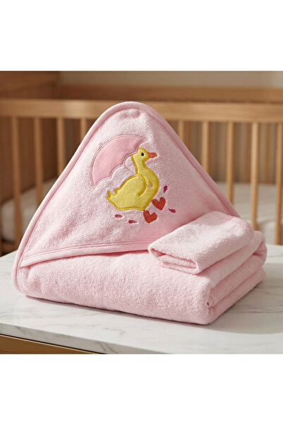 artemoris Şemsiyeli Ördekli Bebek Banyo Havlusu