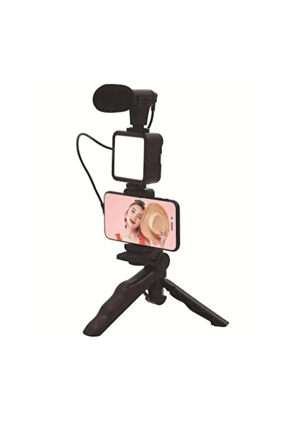 Trendily Βάση τηλεφώνου LED με φως, για YouTube, TikTok, Κιτ βλογκινγκ 4 σε 1