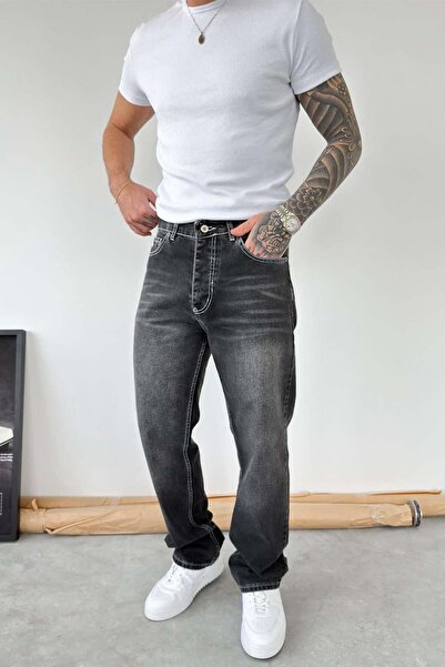 HAFKAGİYİM Μαύρο παντελόνι με λεπτομέρεια αντίστροφης ραφής