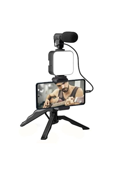 Trendily Κιτ Vlog με Λάμπα LED και Βάση Τηλεφώνου, 4 σε 1, Περιλαμβάνεται Εύκ...