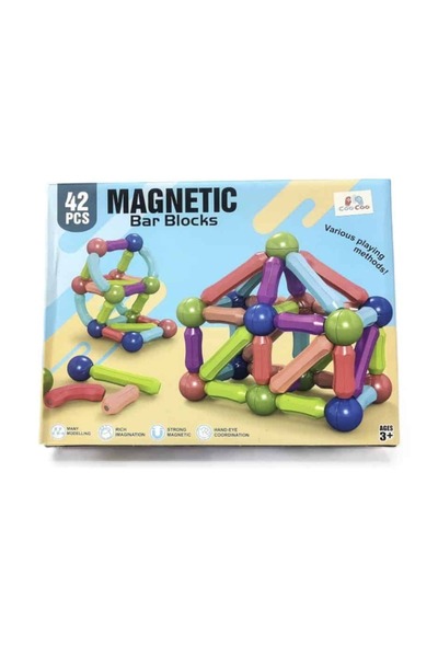 OEM Μαγνητικό σετ κατασκευών 42 τεμαχίων – εκπαιδευτικές ράβδοι και μπάλες