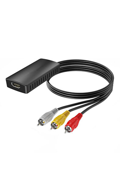 Forzacase AV to HDMI Çevirici Adaptör RCA (Kırmızı-Beyaz-Sarı) HDMI Dönüştürü...
