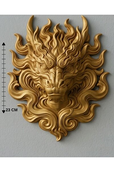 Printorium Ejderha Duvar Dekoru 23 Cm – Dekoratif Mitolojik Duvar Süsü, Salon...