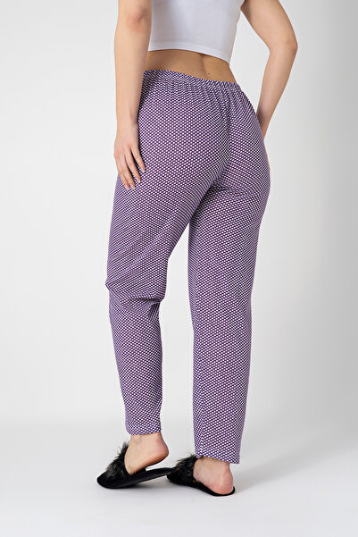 DONEX Pamuklu İnce Nefes Alan Kumaş Kurdele Bel Detaylı Cepsiz Kadın Pijama Altı