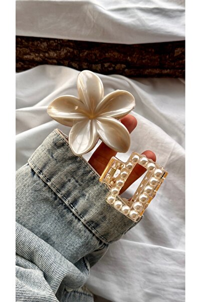 YOYYO Γυναικεία αγκράφα με πέρλες 2 τεμαχίων, αγκράφα Lotus, αξεσουάρ μαλλιών...